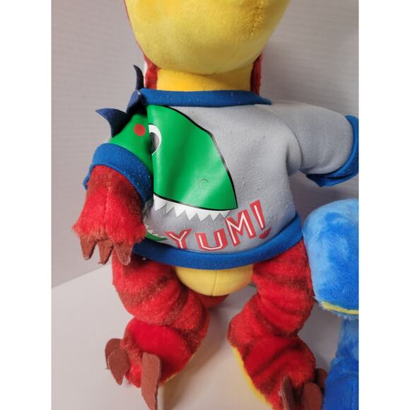 Build-A-Bear Workshop Red T-Rex Dinosaur and‎ Blue Dragon Plush Stuffed Animals - Picture 5 of 10